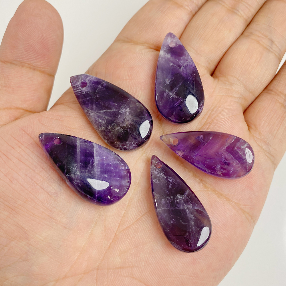 큰 물방울 모양 돌 펜던트, 천연 자수정, 호랑이 눈, - Crystal Pendant Necklace Natural Stone 리뷰 및 가격