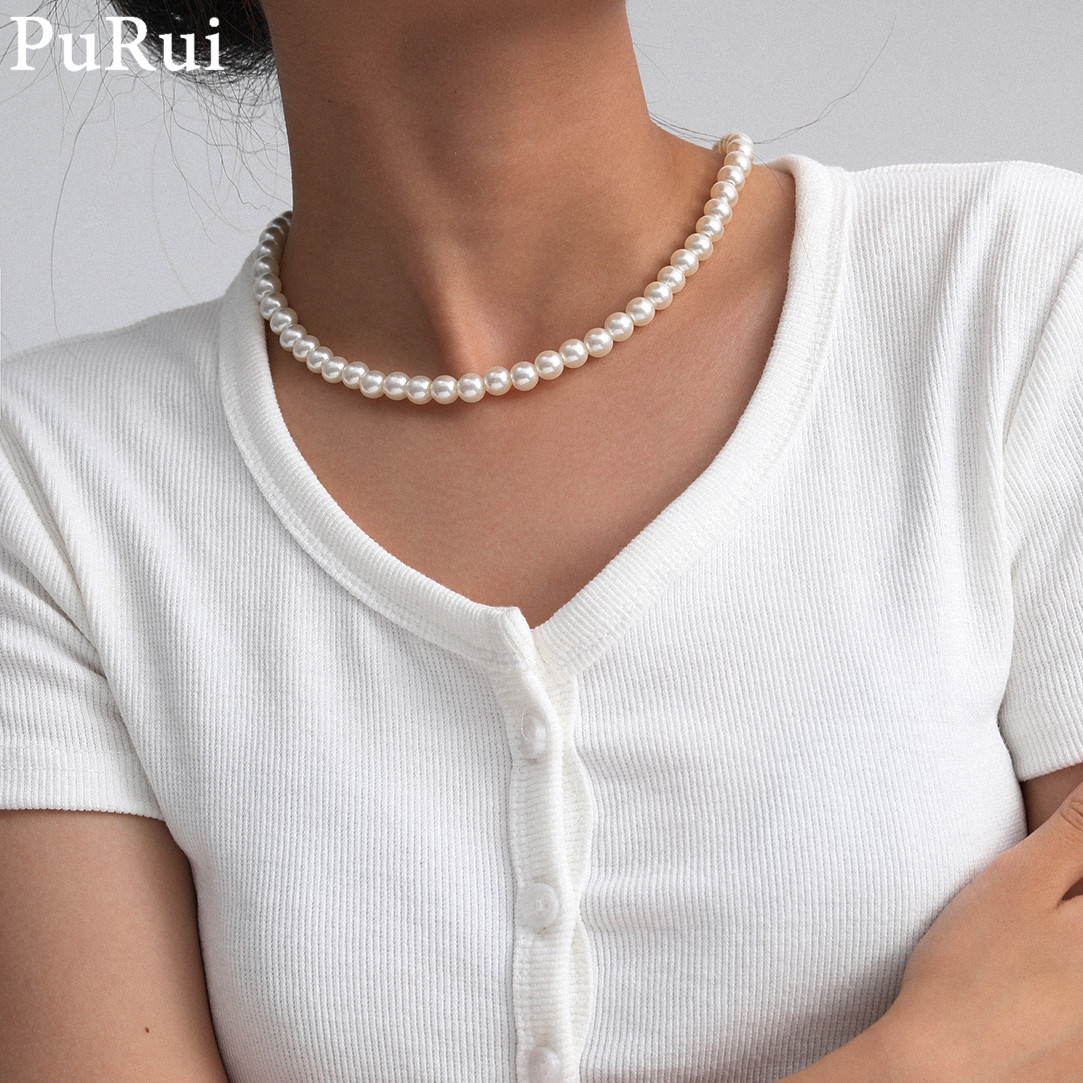 여성용 미니멀리스트 모조 진주 초커 목걸이, 빈티지 보 - Pearl Choker Necklace Vintage 리뷰 및 가격