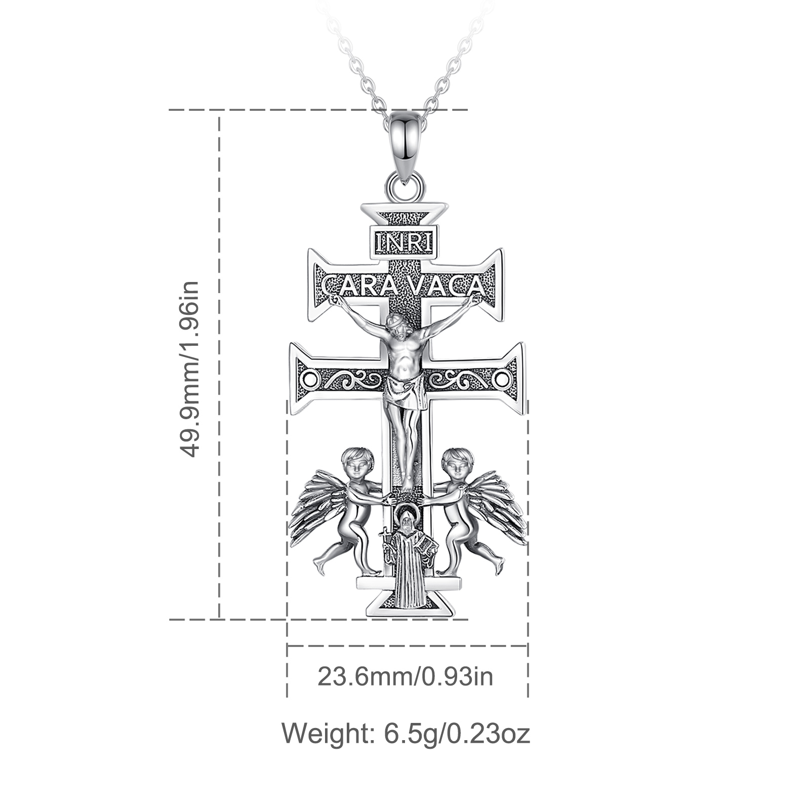유도라 925 스털링 실버 카라바카 십자가 예수 목걸이 - 925 Sterling Silver Chain Necklace Men 리뷰 및 가격