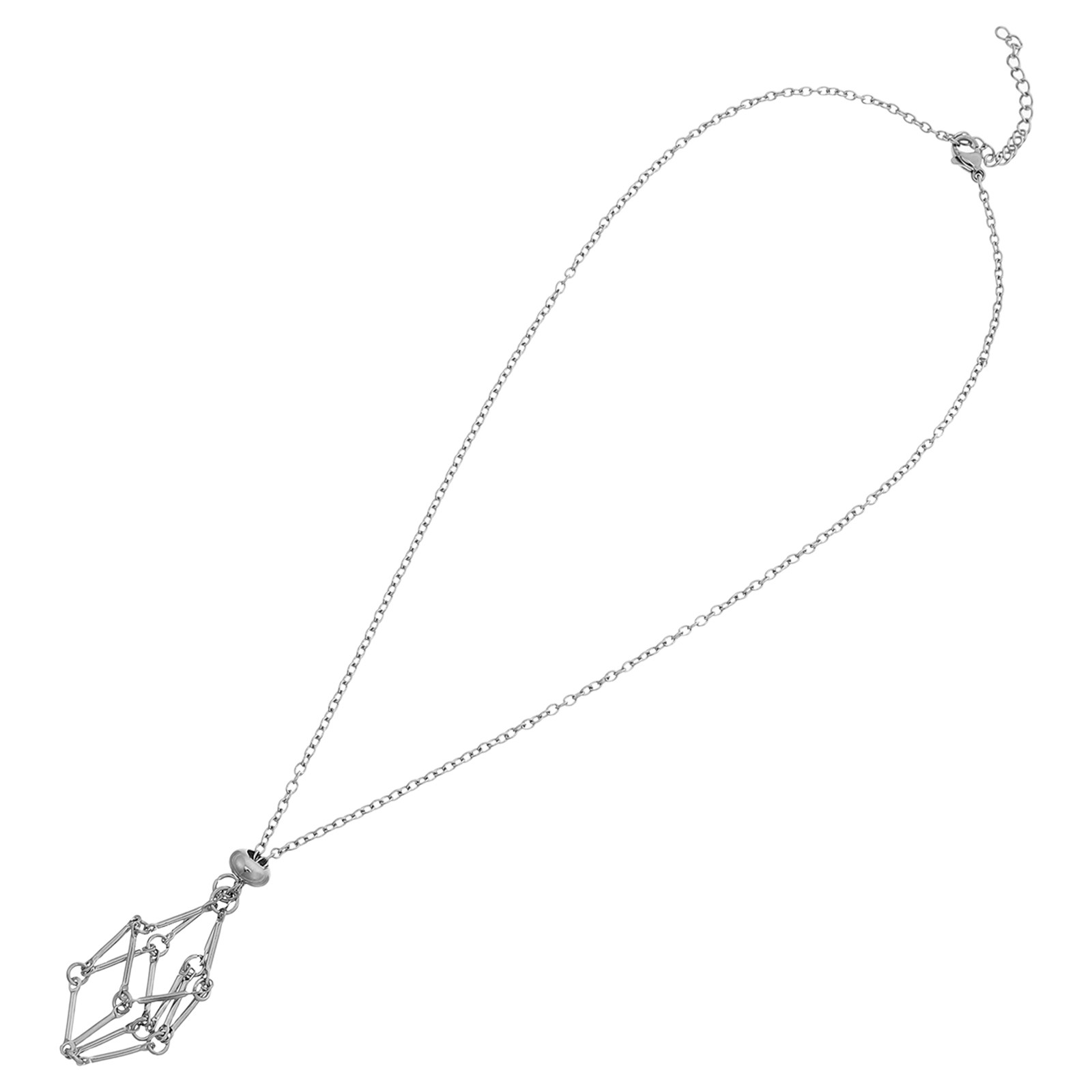 스테인리스 스틸 소재의 크리스탈 케이지 목걸이, 물고기 - Crystal Pendant Necklace Natural Stone 리뷰 및 가격