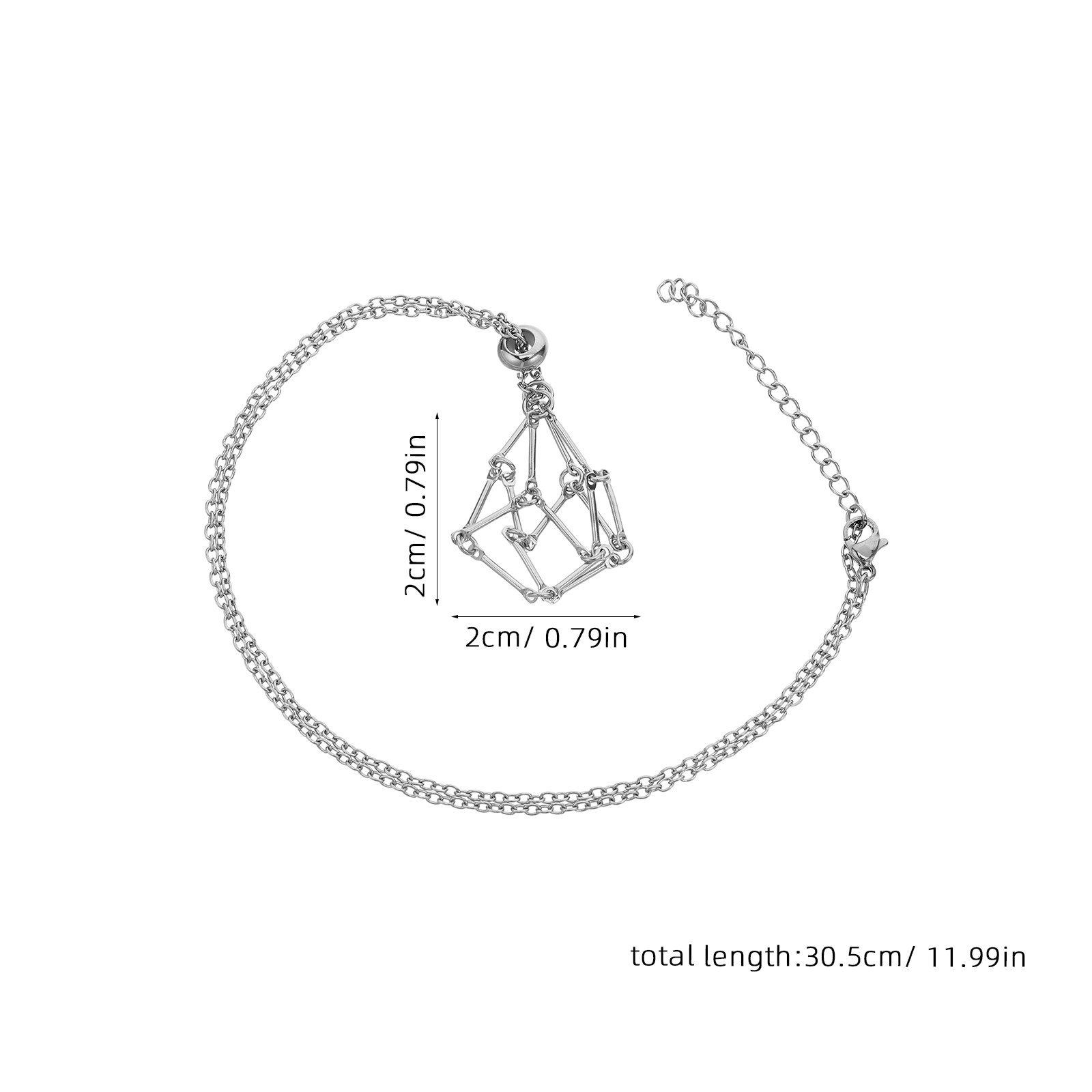스테인리스 스틸 소재의 크리스탈 케이지 목걸이, 물고기 - Crystal Pendant Necklace Natural Stone 리뷰 및 가격