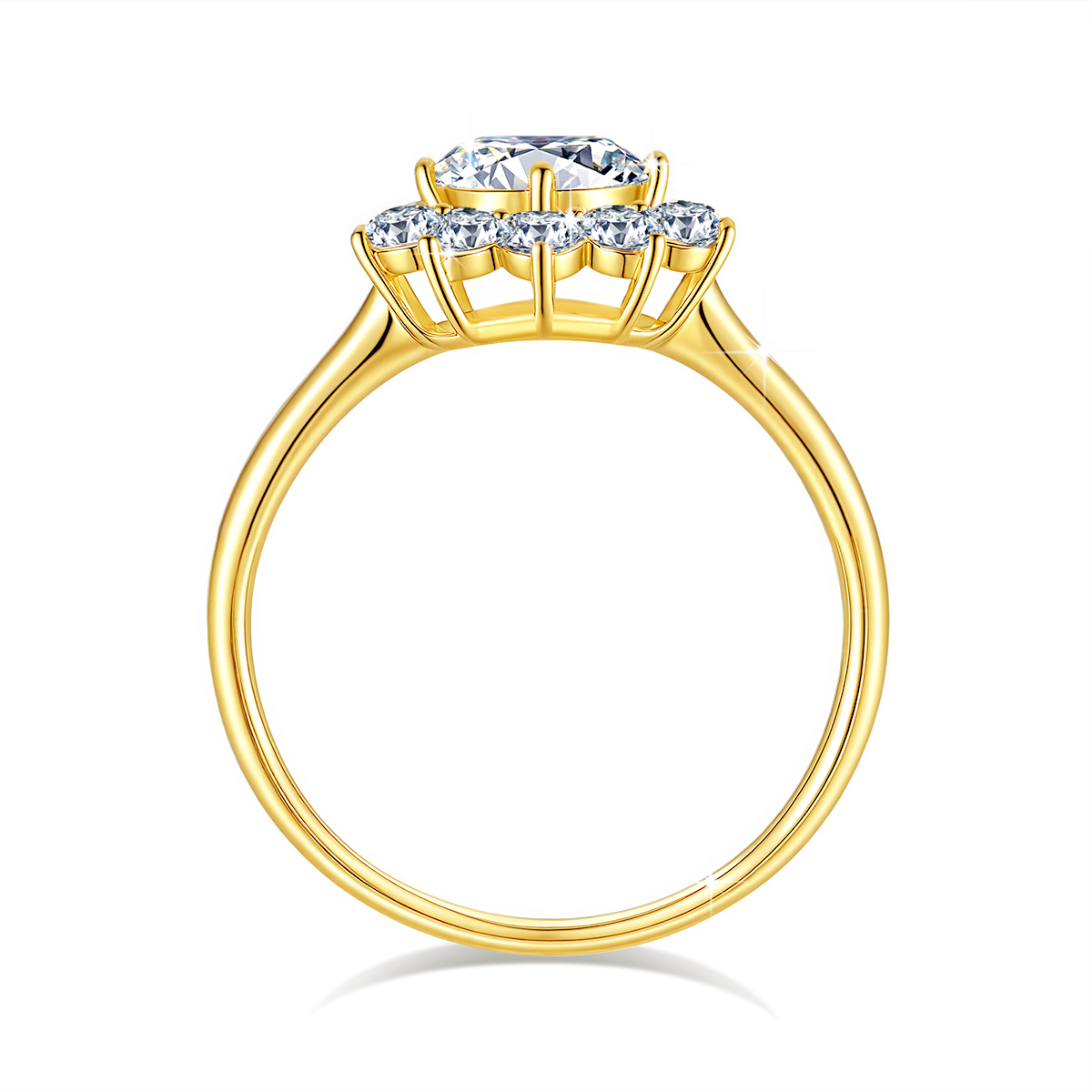 시지나오 100% 진짜 14k 금 꽃반지 풀 모이사나이 - Moissanite Engagement Ring 1 Carat 리뷰 및 가격