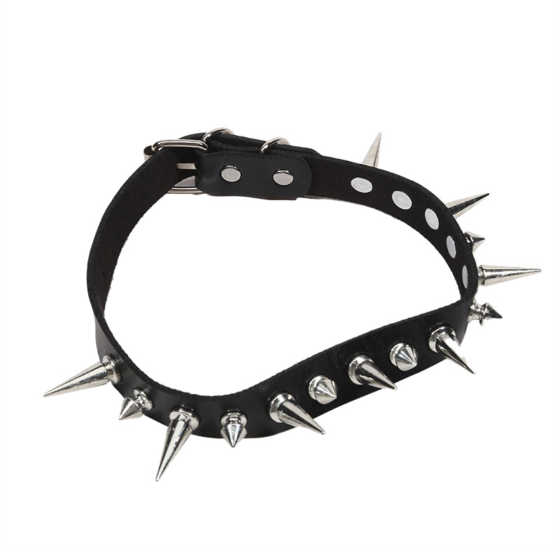 펑크 스타일의 긴 스파이크 초커, 여성 및 남성용 인조 - Goth Punk Spike Choker 리뷰 및 가격